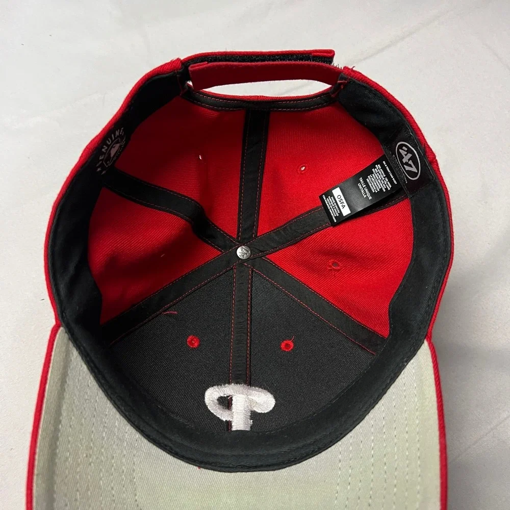 47 Brand Philadelphia Phillies Hat‎ Cap MLB Baseball Red Adjustable OSFA